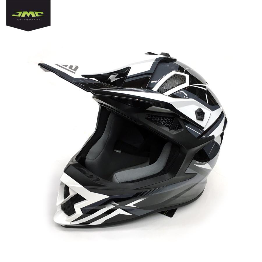 Мотошлем кроссовый Faseed FS-609 PKQH (Glossy black White)